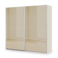 Rauch Miramar Type-3 226cm 2 Door Sliding Wardrobe - Champagne and Champagne Glass