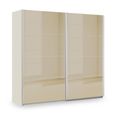Rauch Miramar Type-3 226cm 2 Door Sliding Wardrobe - Champagne and Champagne Glass