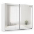 Rauch Miramar Type-3 271cm 2 Door Mirrored Sliding Wardrobe - Alpine White