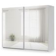 Rauch Miramar Type-3 271cm 2 Door Mirrored Sliding Wardrobe - Silk Grey