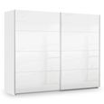 Rauch Miramar Type-3 271cm 2 Door Sliding Wardrobe - Alpine White and Crystal White Glass
