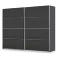 Rauch Miramar Type-3 271cm 2 Door Sliding Wardrobe - Graphite and Basalt Glass
