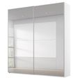 Rauch Miramar Type-4 181cm 2 Door Mirrored Sliding Wardrobe - Alpine White