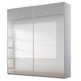 Rauch Miramar Type-4 181cm 2 Door Mirrored Sliding Wardrobe - Silk Grey