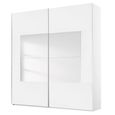 Rauch Miramar Type-4 181cm 2 Door Sliding Wardrobe - Alpine White and Crystal White Glass