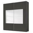 Rauch Miramar Type-4 181cm 2 Door Sliding Wardrobe - Graphite and Basalt Glass