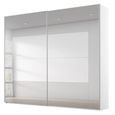 Rauch Miramar Type-4 226cm 2 Door Mirrored Sliding Wardrobe - Alpine White