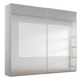 Rauch Miramar Type-4 226cm 2 Door Mirrored Sliding Wardrobe - Silk Grey