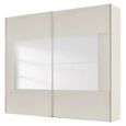 Rauch Miramar Type-4 226cm 2 Door Sliding Wardrobe - Champagne and Champagne Glass
