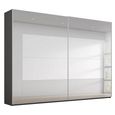 Miramar Type-4 Sliding Wardrobe - 271cm - 2 Door - Fully Mirrored - Graphite