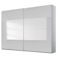 Rauch Miramar Type-4 271cm 2 Door Sliding Wardrobe - Silk Grey and Silk Grey Glass