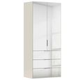 Miramar Type-5 Wardrobe - 101cm - 2 Door - Combi - Champagne