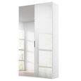Rauch Miramar Type-5 101cm 2 Door Mirrored Wardrobe - Alpine White