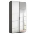 Rauch Miramar Type-5 101cm 2 Door Mirrored Wardrobe - Graphite