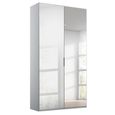Rauch Miramar Type-5 101cm 2 Door Mirrored Wardrobe - Silk Grey