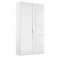 Rauch Miramar Type-5 101cm 2 Door Wardrobe - Alpine White and Crystal White Glass