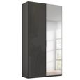 Rauch Miramar Type-5 101cm 2 Door Wardrobe with Mirror - Graphite and Basalt Glass