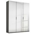 Rauch Miramar Type-5 151cm 3 Door Mirrored Wardrobe - Graphite