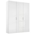 Rauch Miramar Type-5 151cm 3 Door Wardrobe - Alpine White and Crystal White Glass