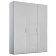 Rauch Miramar Type-5 151cm 3 Door Wardrobe - Silk Grey and Silk Grey Glass