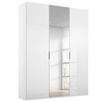 Rauch Miramar Type-5 151cm 3 Door Wardrobe with Mirror - Alpine White and Crystal White Glass