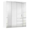 Miramar Type-5 Wardrobe - 201cm - 4 Door - Combi - Alpine White