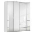 Miramar Type-5 Wardrobe - 201cm - 4 Door - Combi - Silk Grey