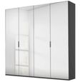 Rauch Miramar Type-5 201cm 4 Door Mirrored Wardrobe - Graphite