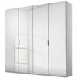 Rauch Miramar Type-5 201cm 4 Door Mirrored Wardrobe - Silk Grey