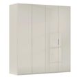Miramar Type-5 Wardrobe - 201cm - 4 Door - Champagne & Champagne Glass