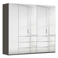 Miramar Type-5 Wardrobe - 251cm - 5 Door - Combi - Graphite