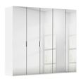 Rauch Miramar Type-5 251cm 5 Door Mirrored Wardrobe - Alpine White
