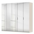 Rauch Miramar Type-5 251cm 5 Door Mirrored Wardrobe - Champagne