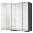 Rauch Miramar Type-5 251cm 5 Door Mirrored Wardrobe - Graphite