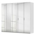 Rauch Miramar Type-5 251cm 5 Door Mirrored Wardrobe - Silk Grey