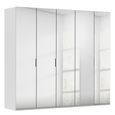 Rauch Miramar Type-5 251cm 5 Door Mirrored Wardrobe - Silk Grey