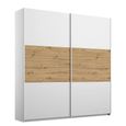 Rauch Miro 175cm 2 Door Sliding Wardrobe - Alpine White and Artisan Oak