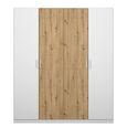 Rauch Miro 181cm 4 Door Wardrobe - Alpine White and Artisan Oak