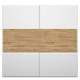 Rauch Miro 218cm 2 Door Sliding Wardrobe - Alpine White and Artisan Oak