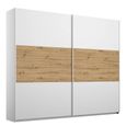 Rauch Miro 218cm 2 Door Sliding Wardrobe - Alpine White and Artisan Oak