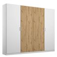 Rauch Miro 226cm 4 Door Wardrobe - Alpine White and Artisan Oak