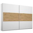 Rauch Miro 261cm 2 Door Sliding Wardrobe - Alpine White and Artisan Oak
