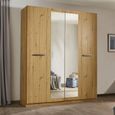 Rauch Modi 181cm 4 Door Wardrobe with Mirror - Artisan Oak