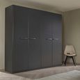 Rauch Modi 226cm 4 Door Wardrobe - Metallic Dark Grey