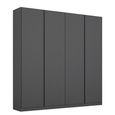 Rauch Monostar 181cm 4 Door Wardrobe - Metallic Dark Grey