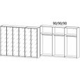 Rauch Monostar 271cm 6 Door Wardrobe - Alpine White with White Glass