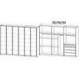 Rauch Monostar 271cm 6 Door Wardrobe with Extras - Alpine White with White Glass