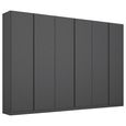 Rauch Monostar 271cm 6 Door Wardrobe with Extras - Metallic Dark Grey