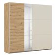 Rauch Monza 218cm 2 Door Sliding Wardrobe with Mirror - Artisan Oak and Champagne