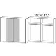 Rauch Monza 226cm 4 Door Wardrobe - Alpine White and Metallic Dark Grey